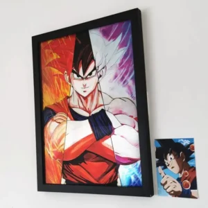 Dragon Ball Z 3D Poster Triple Transition Flip - Goku Vegeta